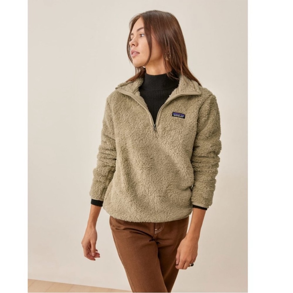 Patagonia Los Gatos 1/4 Zip Fleece Pullover Khaki women’s size L